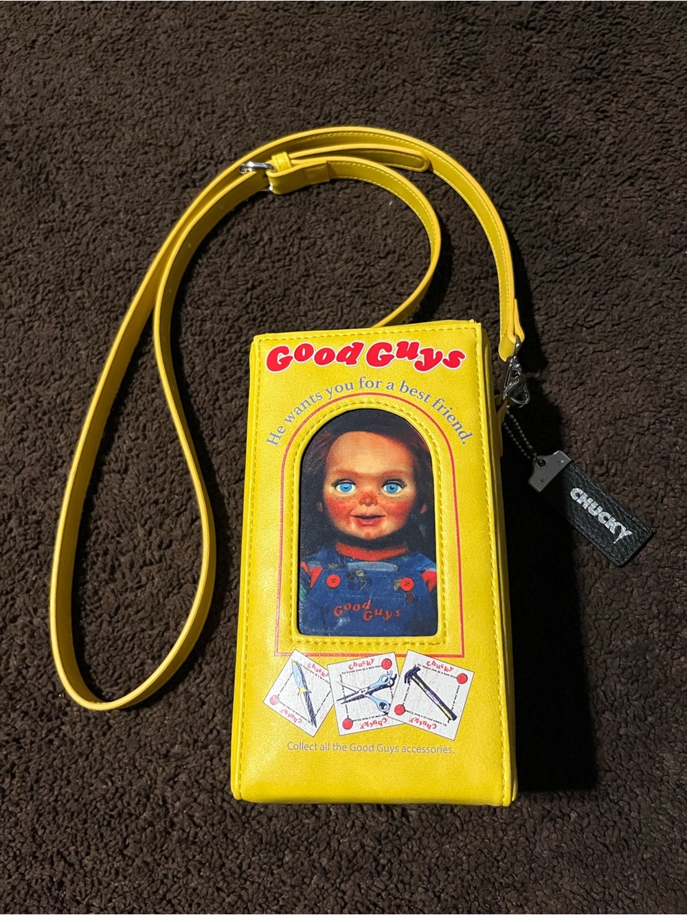Good Guys Yellow Crossbody Phone Bag - Chucky Themed